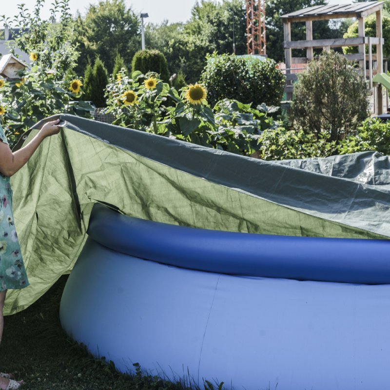 AGRIplus dekzeil met ogen, 3 × 4 m, groen, 100 g/m²